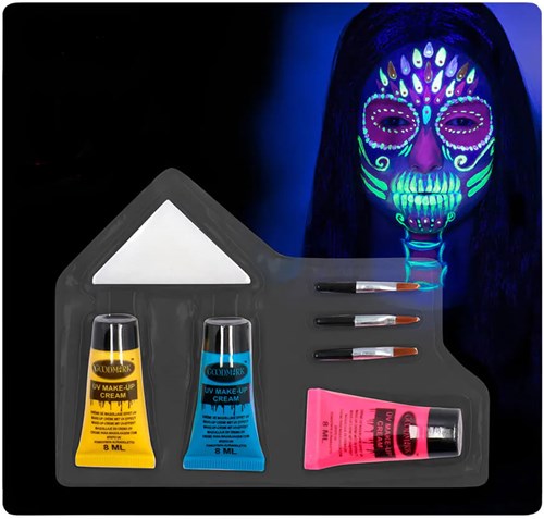 UV Schmink Set Bright Skull (product)