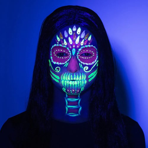 UV Schmink Set Bright Skull
