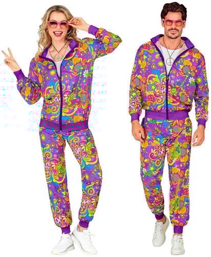 Fout Trainingspak Hippie Neon Flower Power