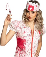 Halloween Verpleegster Injectiespuit Met Bloed (voorbeeld)