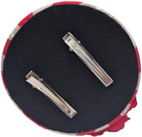 Mini Hoedje Rood-Wit met Clips (bevestiging)