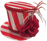 Mini Hoedje Rood-Wit met Clips