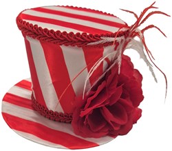 Mini Hoedje Rood-Wit met Clips