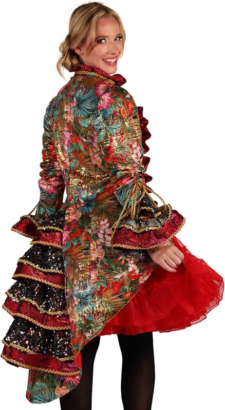 Carnavalsjas Dames Carnevale Fiesta Flowers (achterkant)