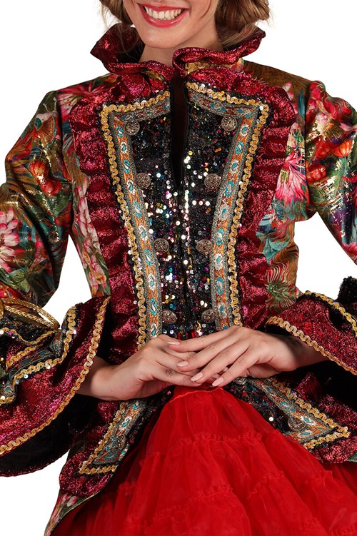 Carnavalsjas Dames Carnevale Fiesta Flowers (detail)