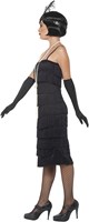 Charleston Jurk Flapper Zwart Lang