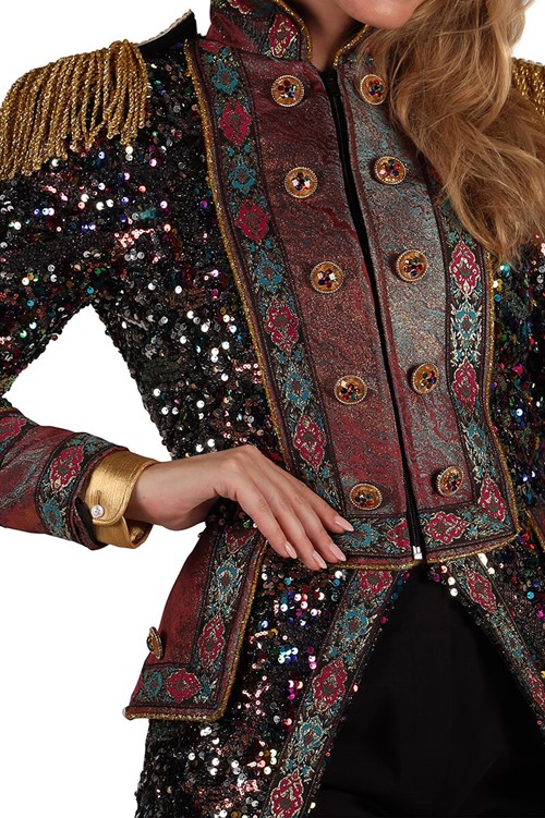 Carnavalsjas Dames Sequin Party (detail 1)