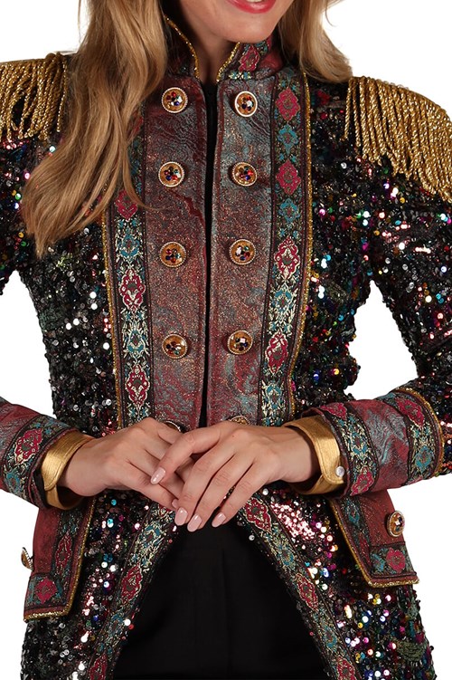 Carnavalsjas Dames Sequin Party (detail)