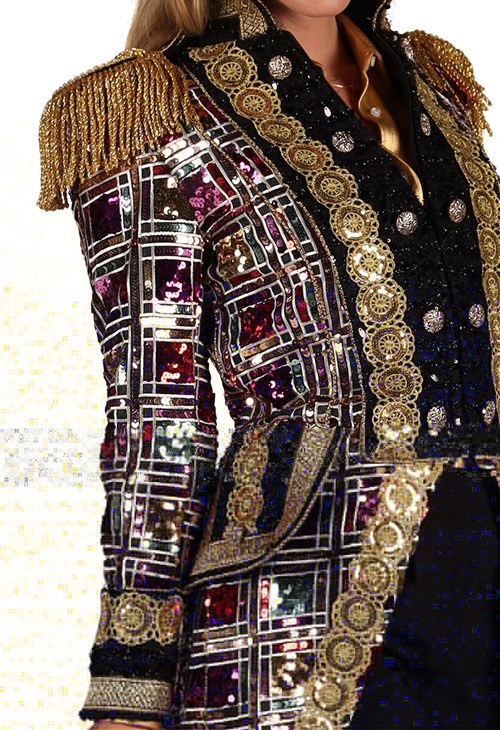 Carnavalsjas Dames Sequin Mirror (detail 1)