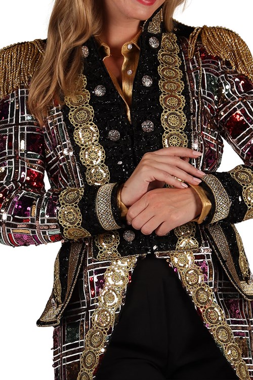 Carnavalsjas Dames Sequin Mirror (detail)