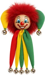 Clown Broche August Rood-Geel-Groen