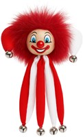 Clown Broche August Rood-Wit