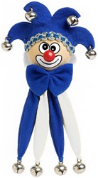 Clown Broche Koko Blauw-Wit