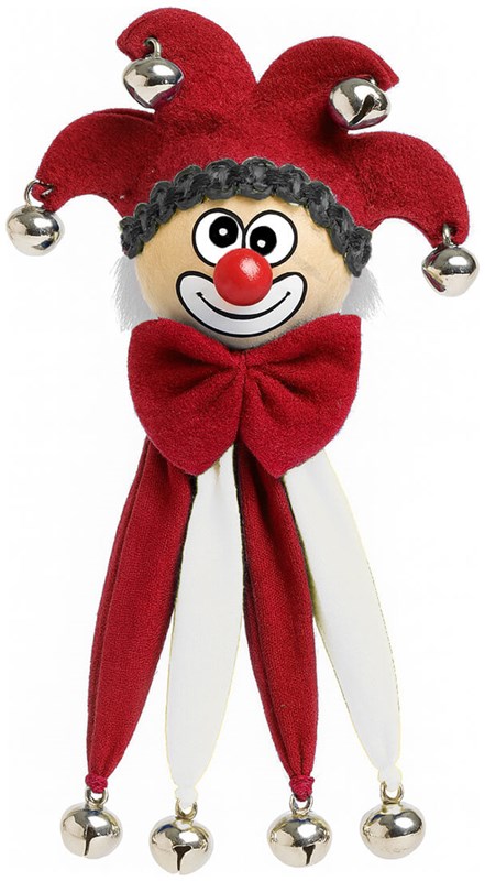 Clown Broche Koko Rood-Wit
