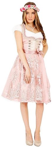 Dirndl Springflower Roze (60cm) 2dlg.