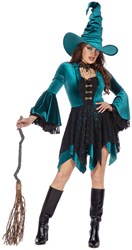 Heksenjurk Velvet Luxe Teal Groen