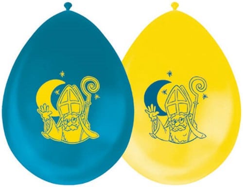 Sinterklaas Ballonnen Maneschijn 30cm - 8st.