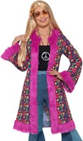 Hippie Jas Flower Power Purple Dames