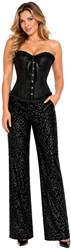 Dames Corset Zwart Barok
