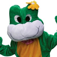 Pluche Kikker Mascotte (detail)