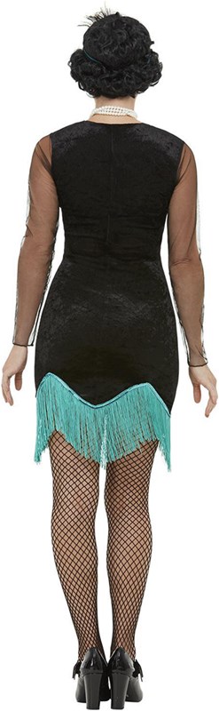 Damesjurk Flapper Pauw (Jaren 20) (achterkant)