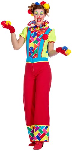 Clownspak Dames Vrolijke Pipo