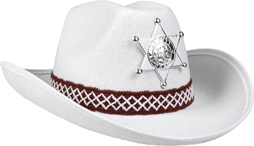 Kinder Cowboyhoed Sheriff Wit