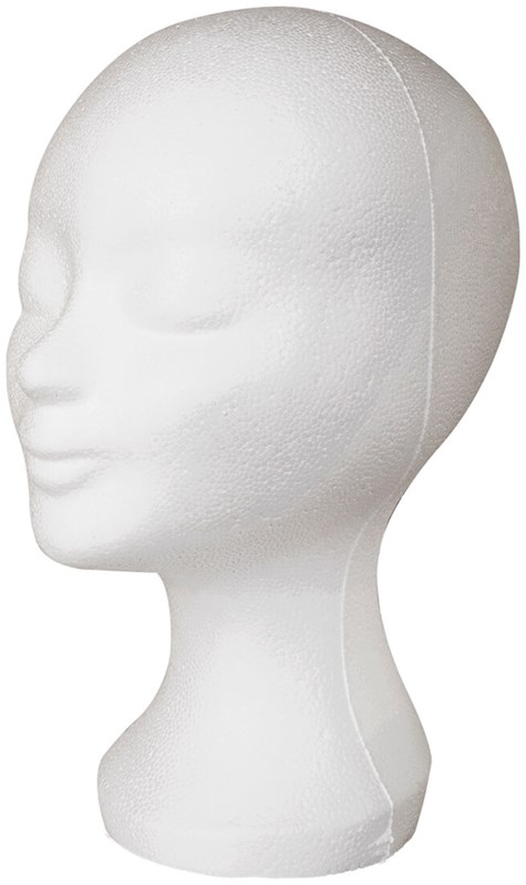 Pruikenhouder Tempex Styropor Wit (2)