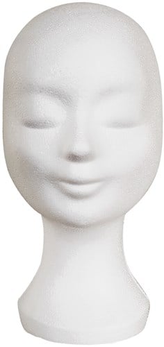 Pruikenhouder Tempex Styropor Wit