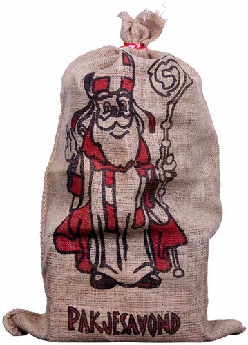 Jute Sinterklaas Zak 2 kleuren 60x102 cm