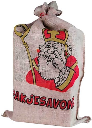 Jute Sinterklaas Zak 3 kleuren 60x102 cm