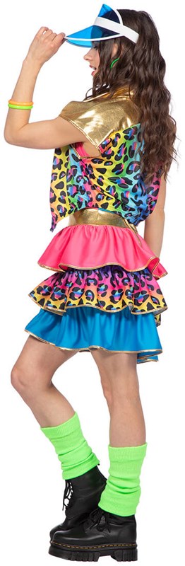 Foute Party Outfit Neon Panter Dames (zijkant)