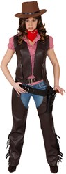 Dames Cowboy Chaps Bruin Luxe