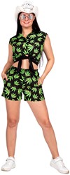Festival Outfit Dames Duo Set Wietblad