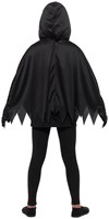 Kinder Poncho Skelet met Capuchon en Handschoenen (achterkant)