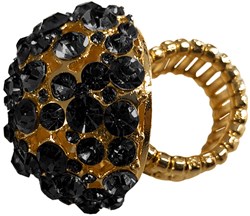 Ring Bling Bling met zwarte diamanten