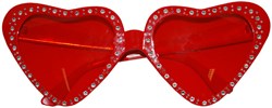 Bril Hartjes Rood + Diamanten