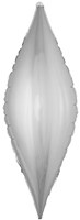 Folieballon Swirl Metallic Zilver (104x43cm)