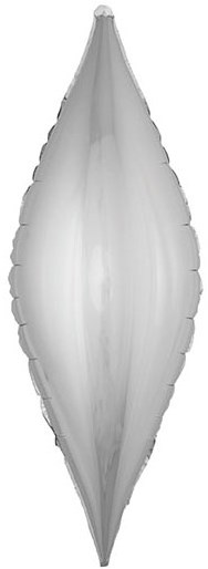 Folieballon Swirl Metallic Zilver (104x43cm)