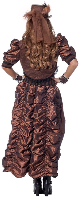  Dames Steampunk Jurk Bruin-Koper Luxe -3