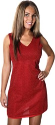 Dames Glitter Jurkje Rood