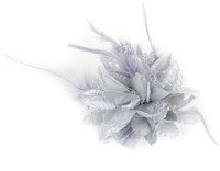 Bloemenbroche Zilver met pareltjes