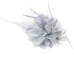 Bloemenbroche Zilver met pareltjes