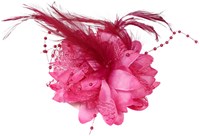 Bloemenbroche Pink met pareltjes