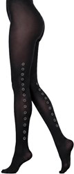 Panty Zwart met Zilver Strass Steentjes