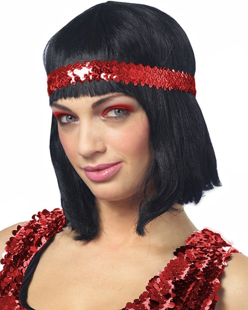 Pailletten hoofdbandje Rood (voorbeeld)