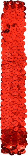Pailletten hoofdbandje Rood
