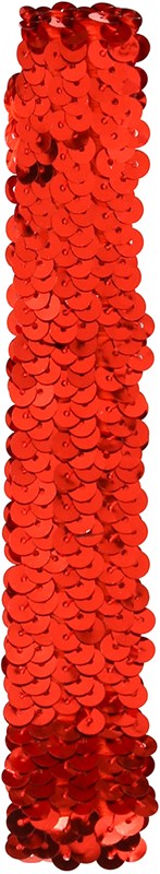 Pailletten hoofdbandje Rood