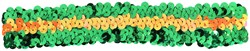 Pailletten Hoofdbandje Oranje-Groen