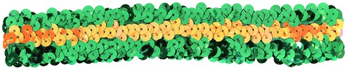 Pailletten Hoofdbandje Oranje-Groen